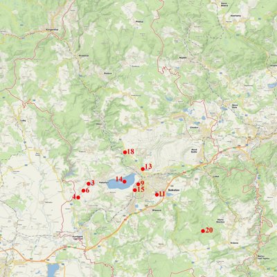 mapa výskytu na Sokolovsku
